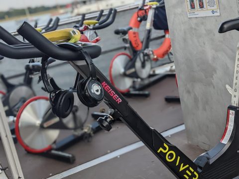 Spin bikes on Chichester harbour boat trip