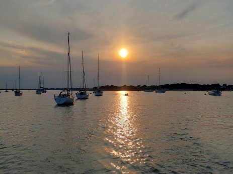 Evening view of Chichester Harbour from Solar Heritage